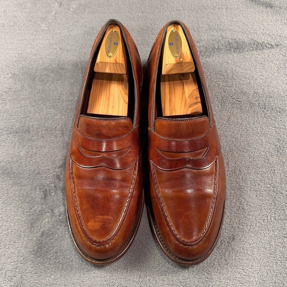 Allen Edmonds Randolph Brown Leather Penny Loafers - Picture 2 of 11